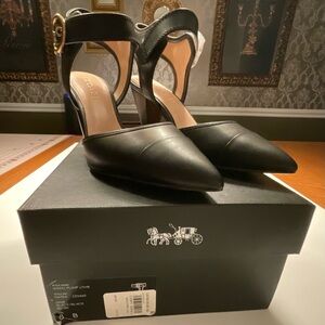 Coach Black Women's Heels with Gold Accents
